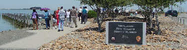 Visitors arriving at Memorial for the 59th anniversary event in 2003